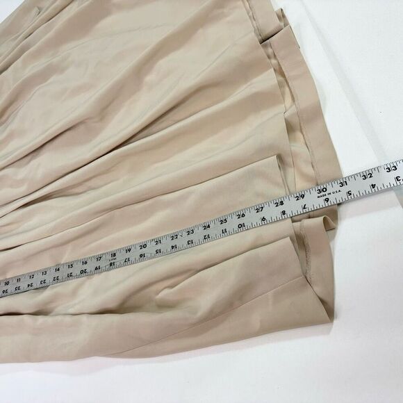 Calvin Klein Skirt Womens 20W Tan Tie-Front Pleated A-Line Midi NWT Preppy - Picture 3 of 9